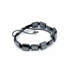 Mágneses Hematit Shamballa Karkötő - Dupla Négyzetek