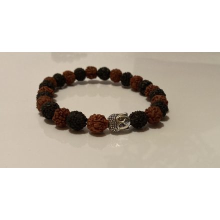 Rudraksha Buddha Karkötő fekete barna