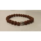 Rudraksha Buddha Karkötő világos barna
