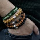 Rudraksha Buddha Karkötő világos barna